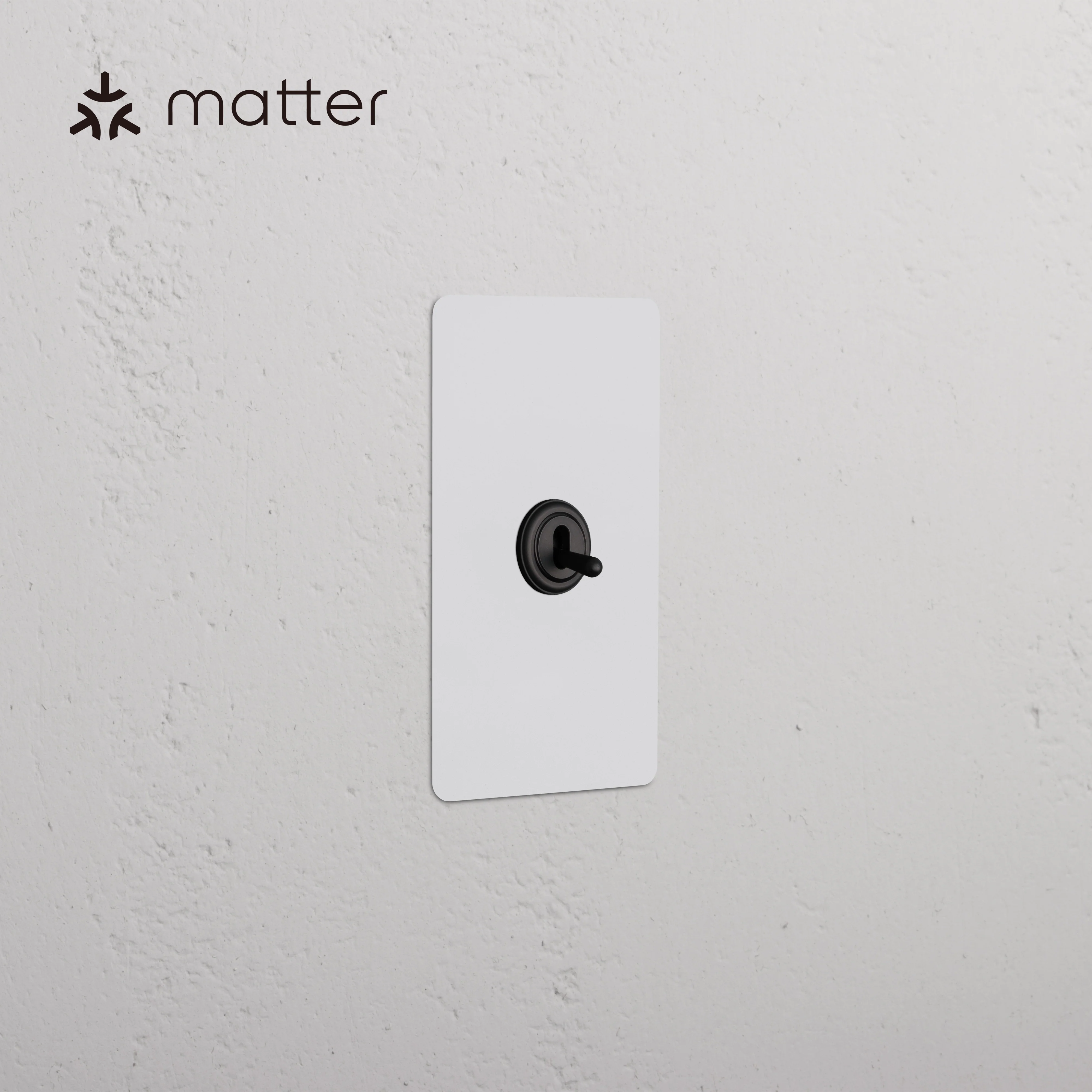 Kew 1G Smart Retractive Toggle Switch - Paintable Bronze