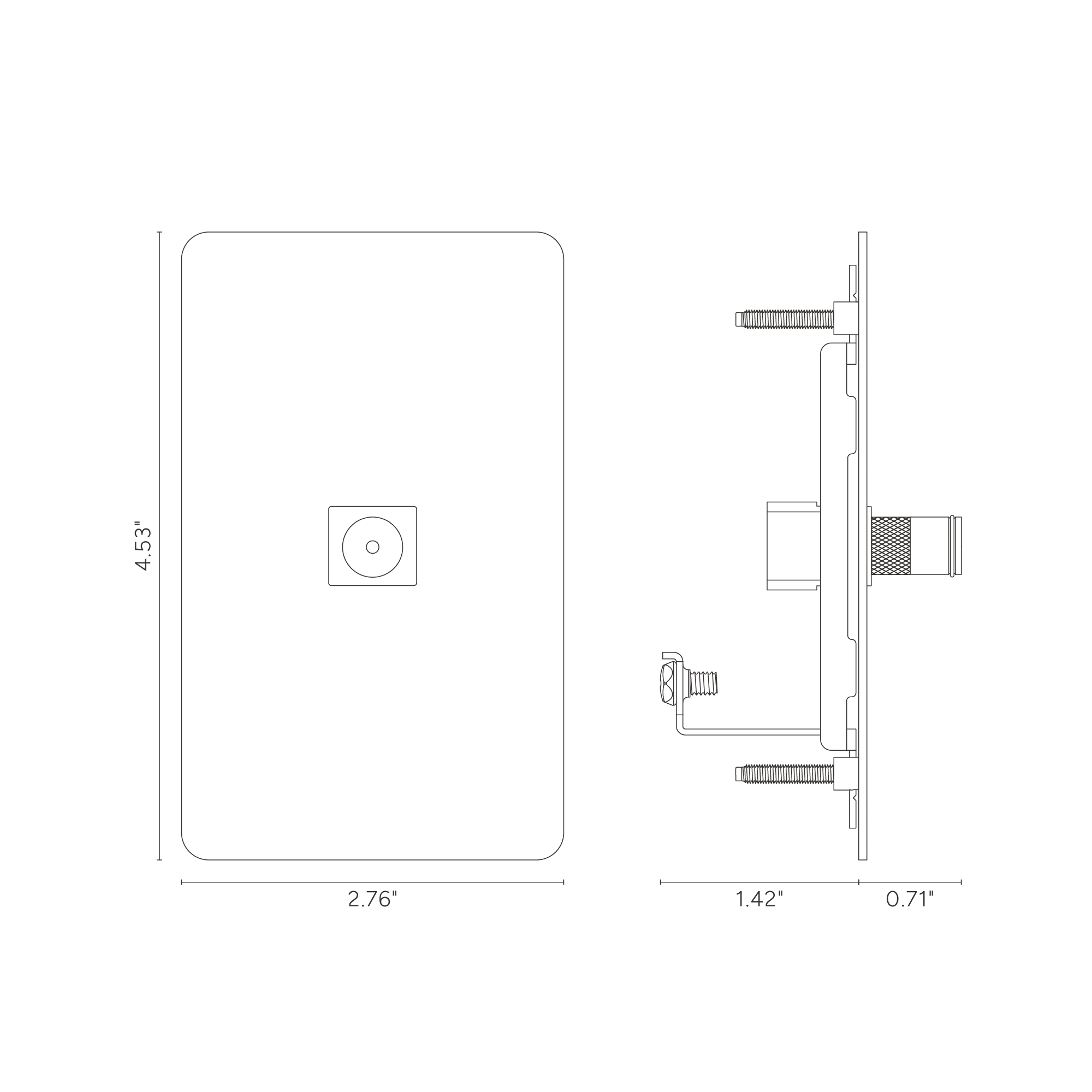 Kew 1G TV Keystone - Polished Nickel Black - Image 2