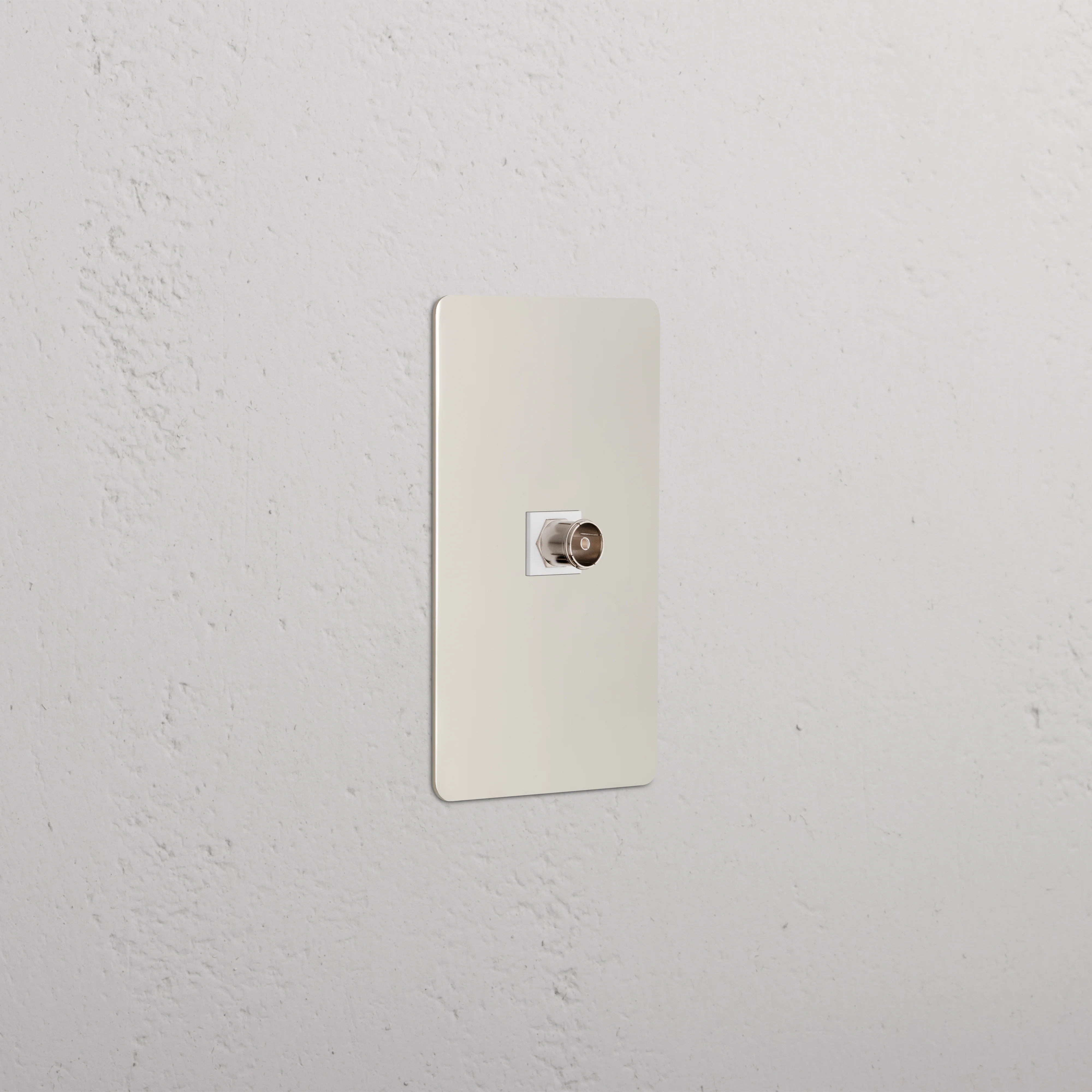 Kew 1G TV Keystone - Polished Nickel White