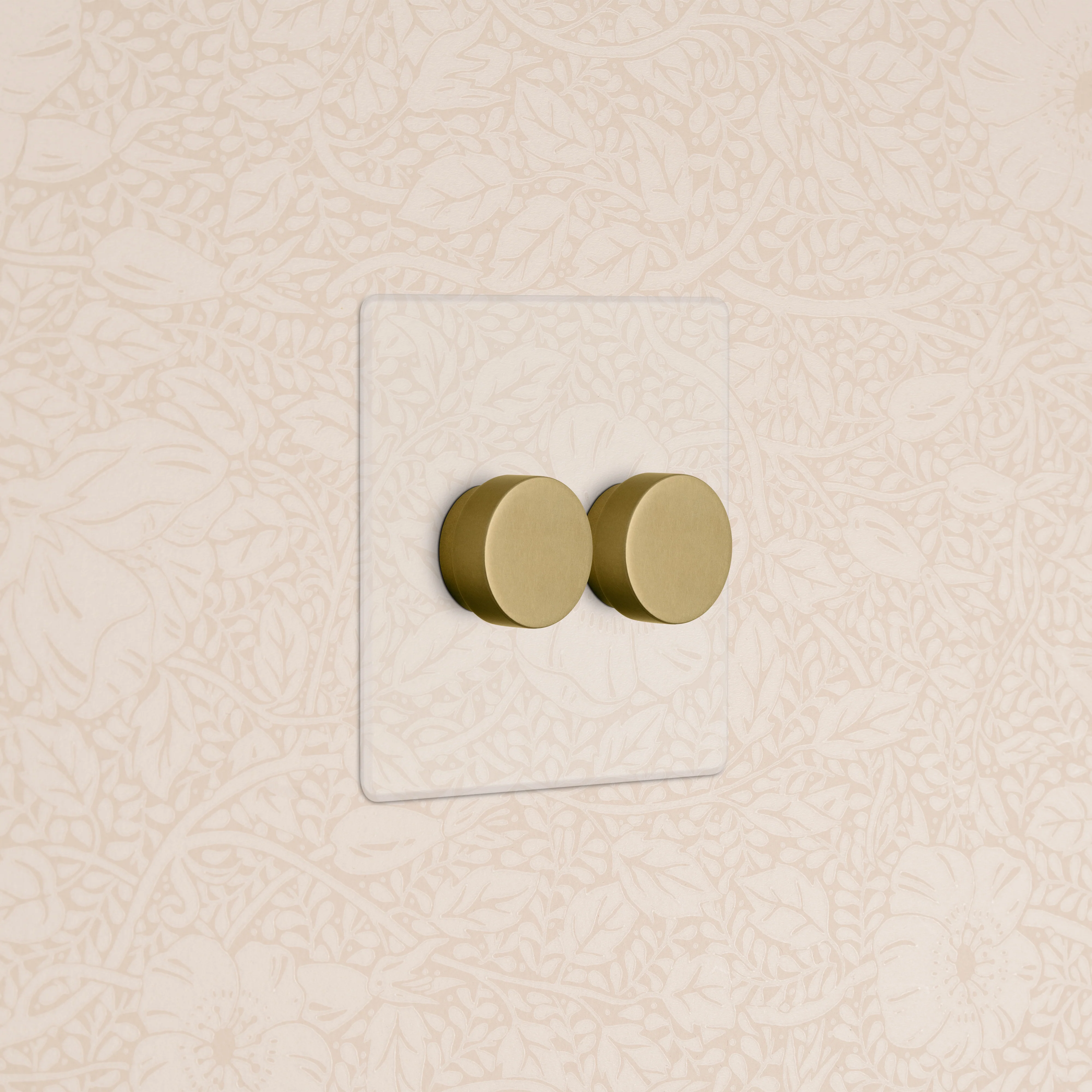 Kew 2G Dimmer Switch - Clear Antique Brass