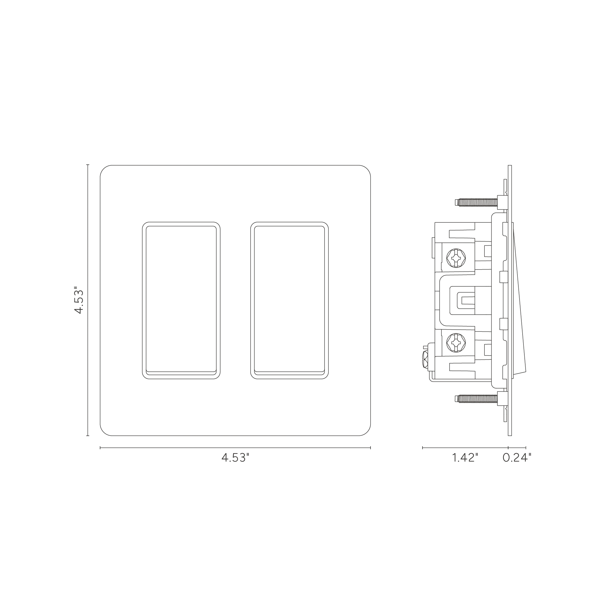 Kew 2G Rocker Switch - Paintable Polished Nickel White - Image 2