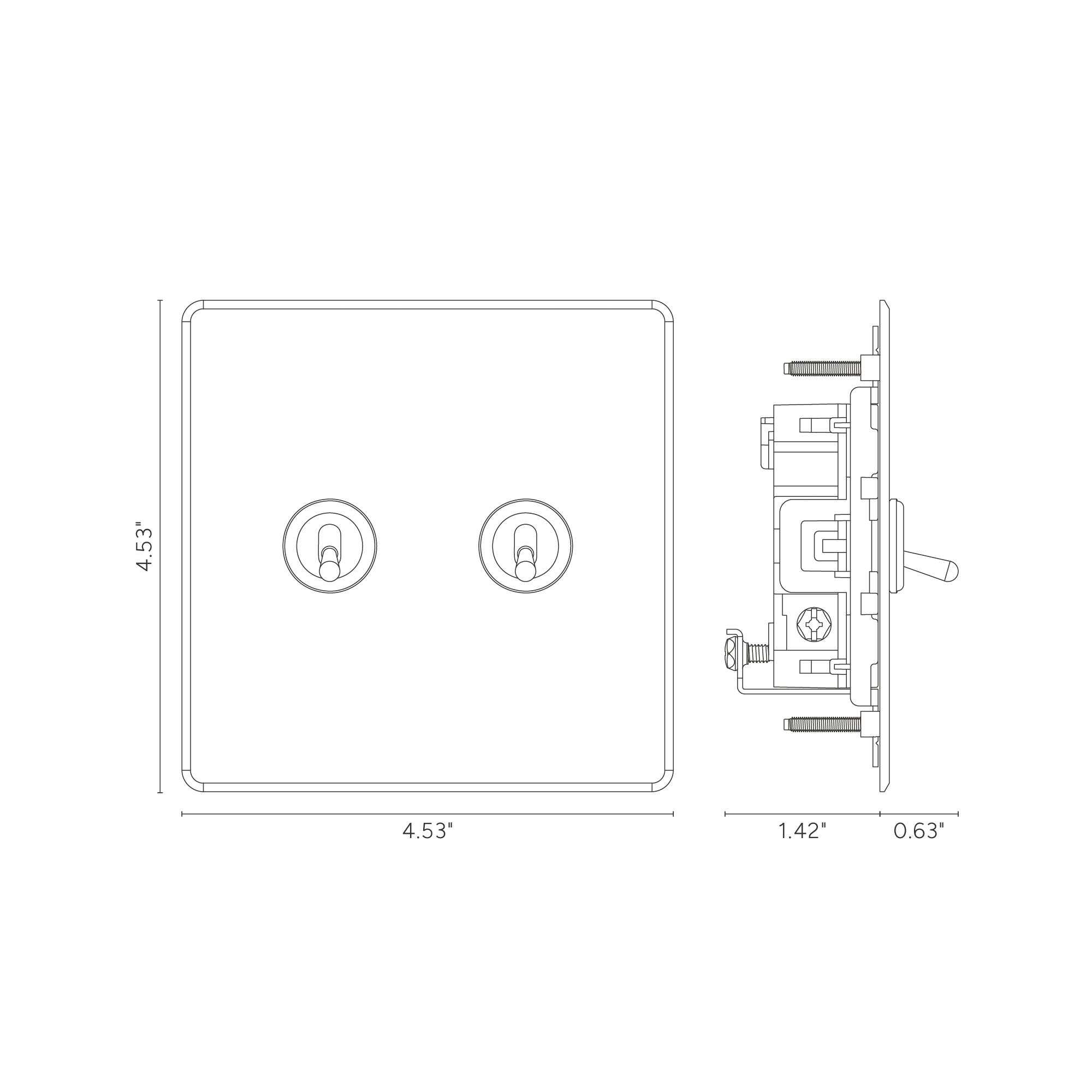 Kew 2G Toggle Switch - Clear Bronze - Image 2