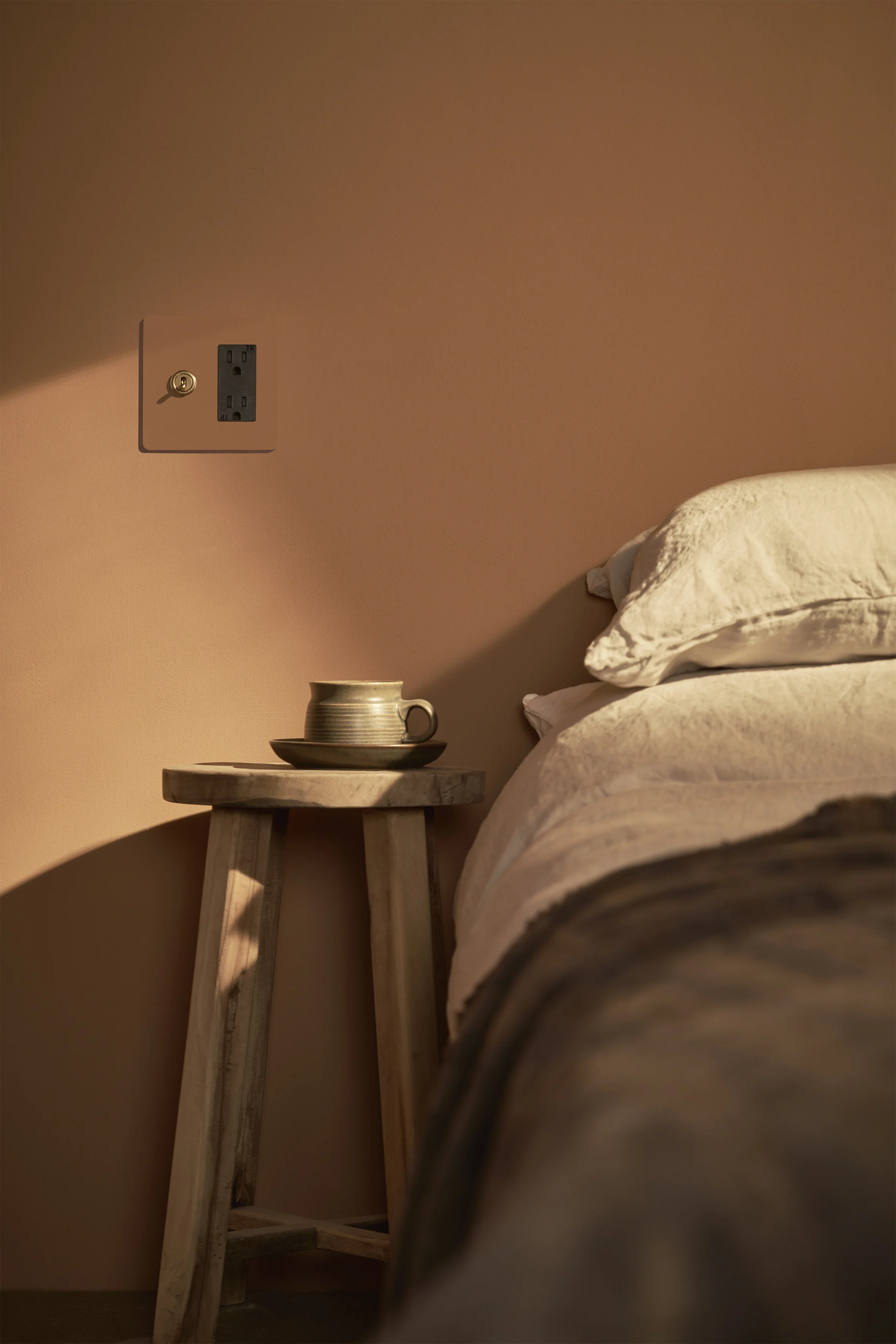 Kew 2G Toggle Switch & Outlet - Paintable Antique Brass Black - Image 2