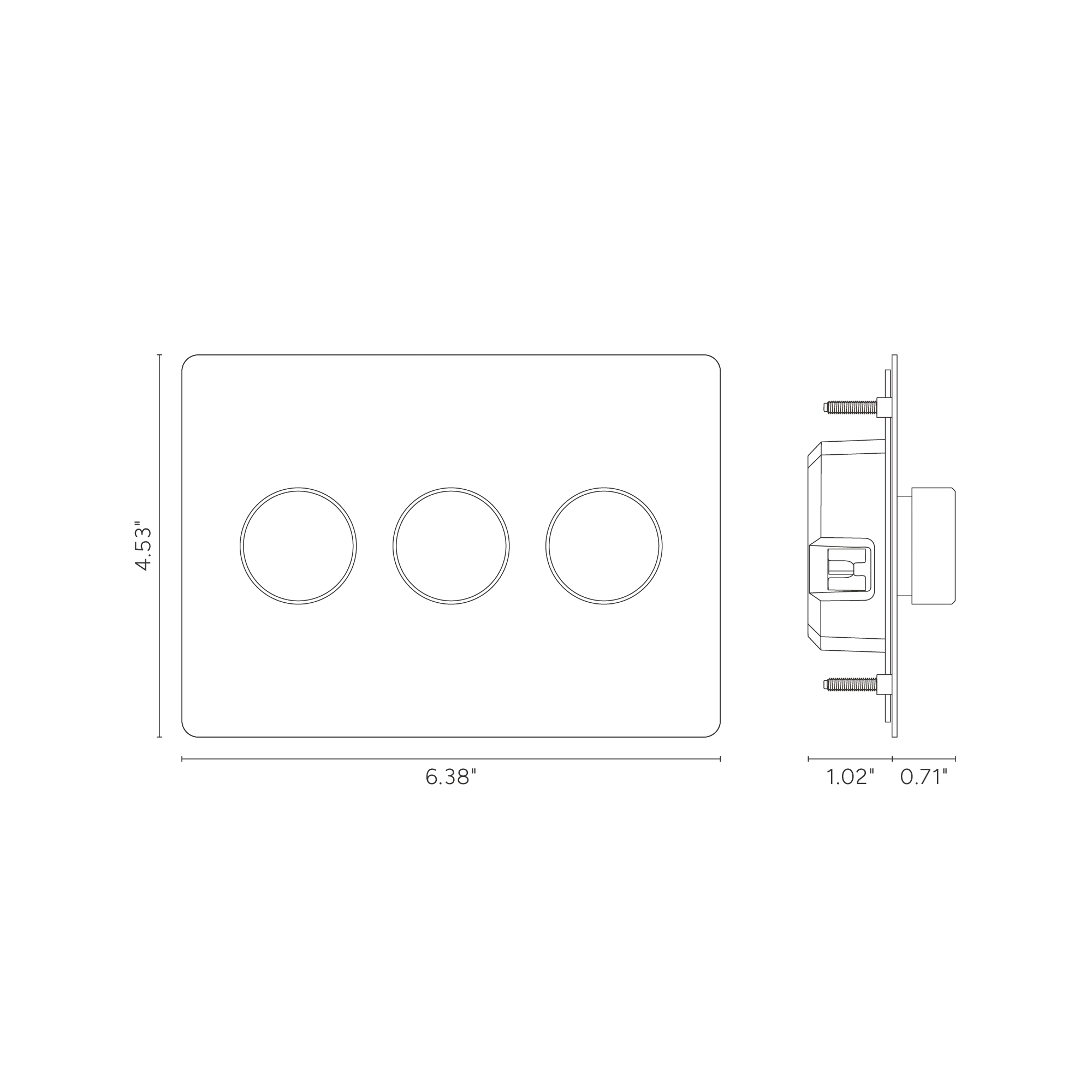 Kew 3G Dimmer Switch - Polished Nickel - Image 3