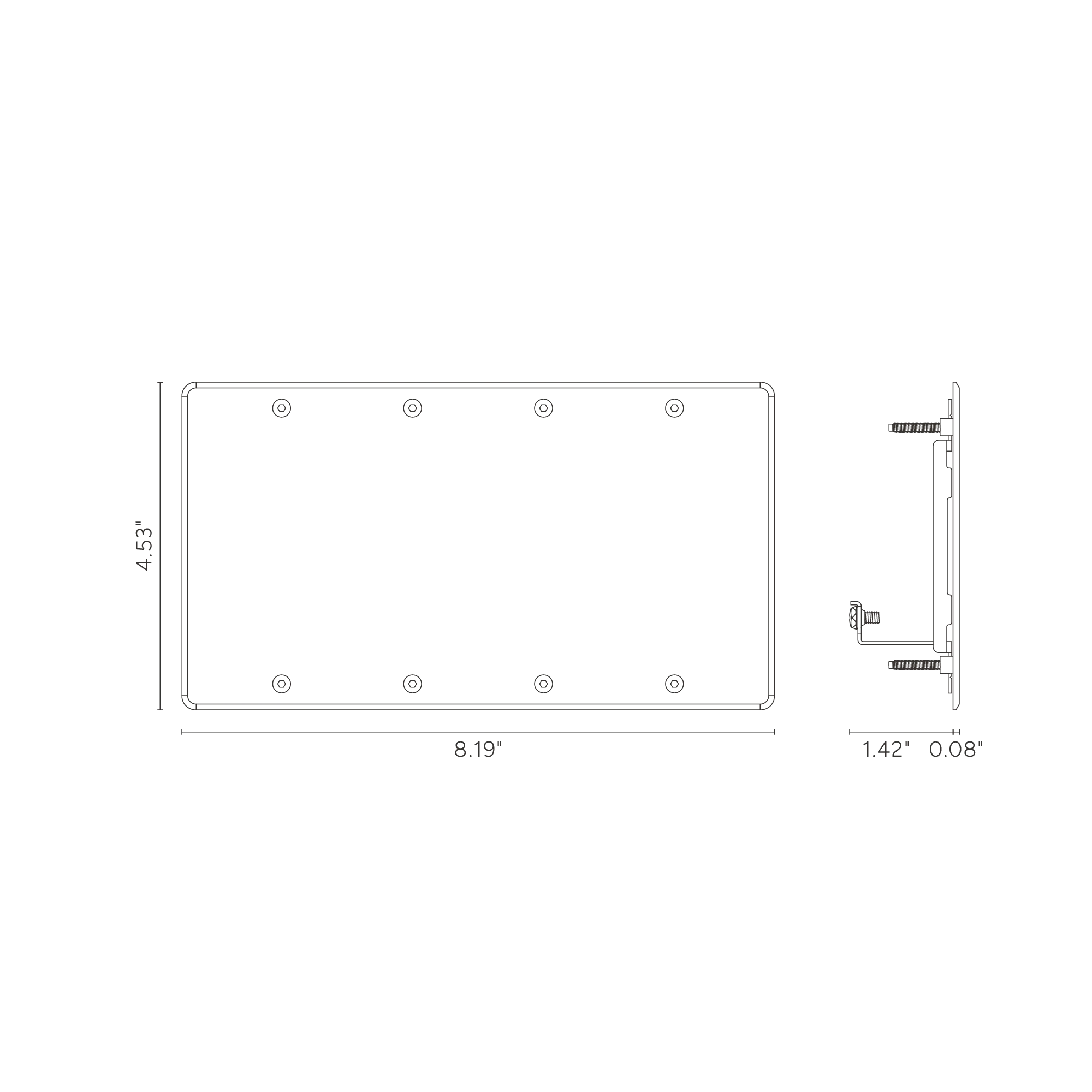 Kew 4G Blank Plate - Clear - Image 3