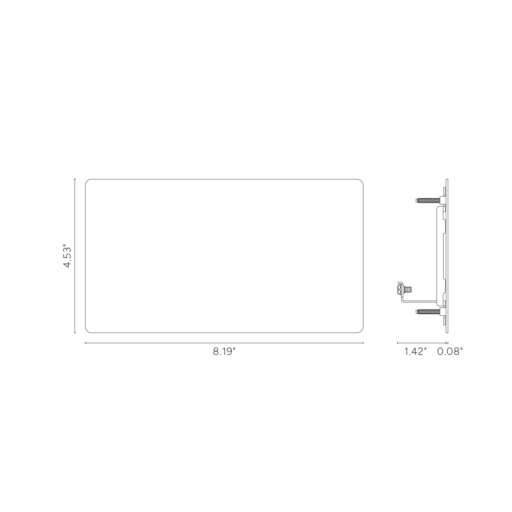 Kew 4G Blank Plate - Polished Nickel - Image 3