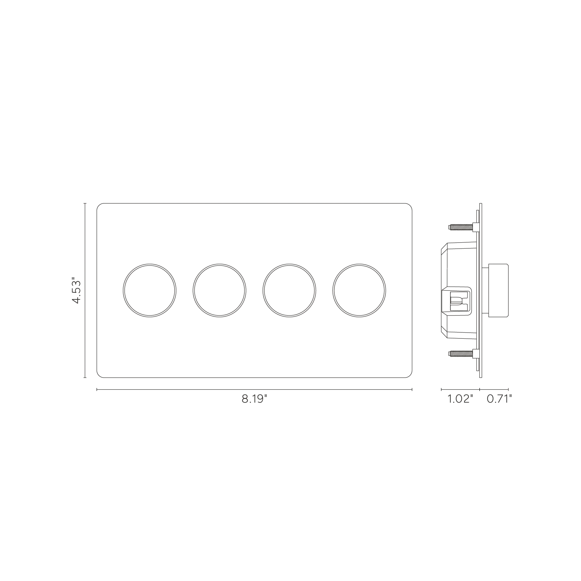 Kew 4G Dimmer Switch - Polished Nickel - Image 2