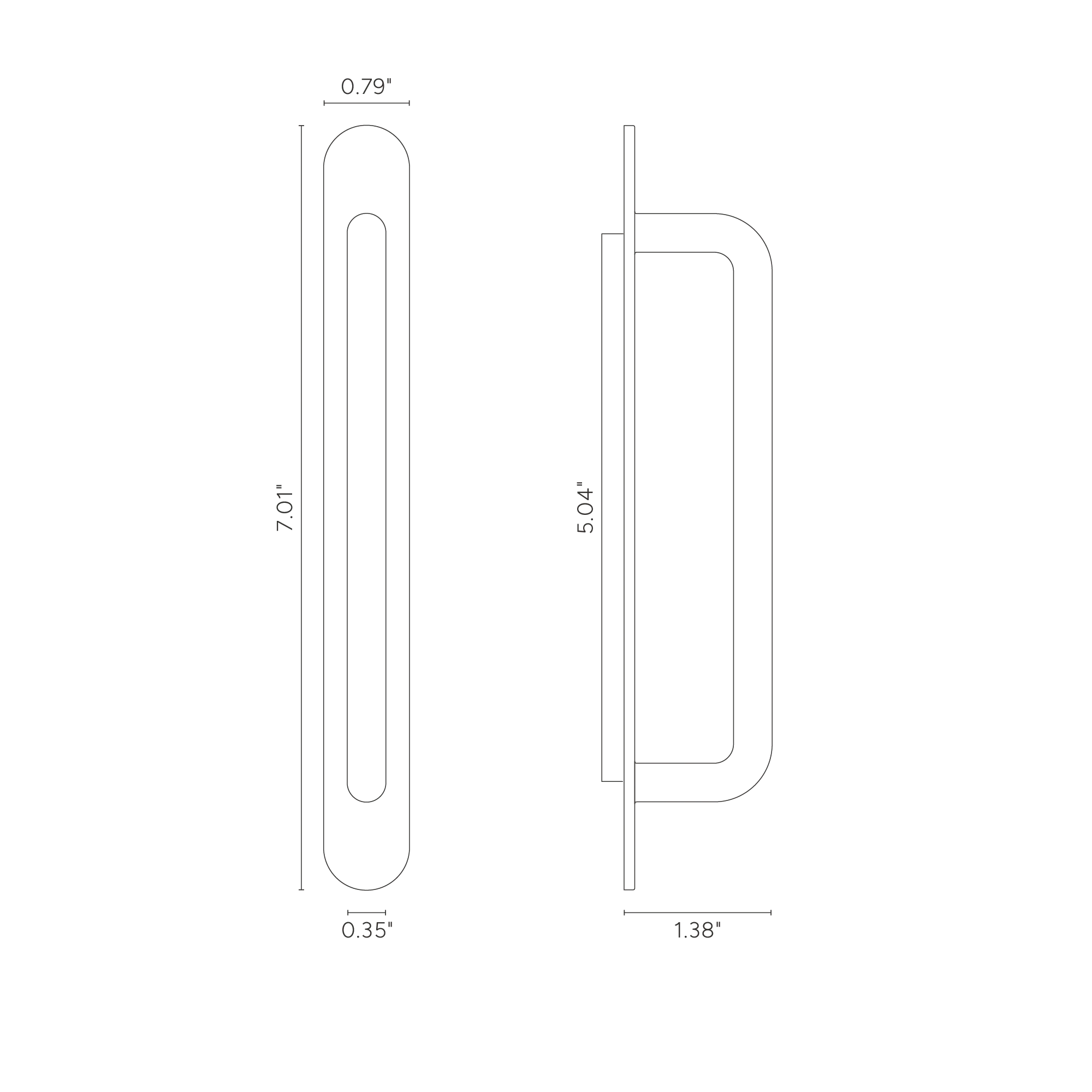 Kilburn Cabinet Handle Small - Polished Nickel - Image 2