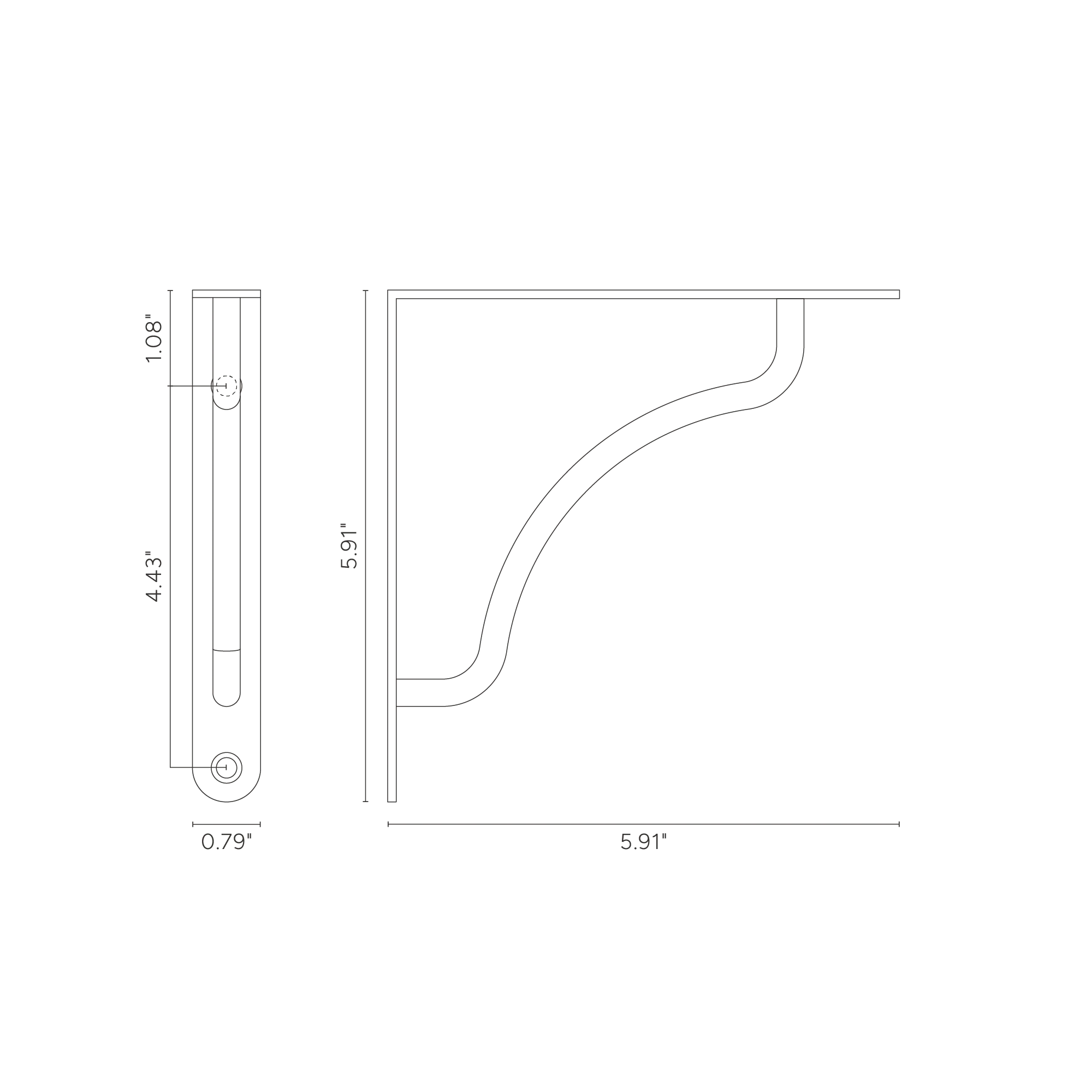 Kilburn Shelf Bracket Small - Polished Nickel - Image 2