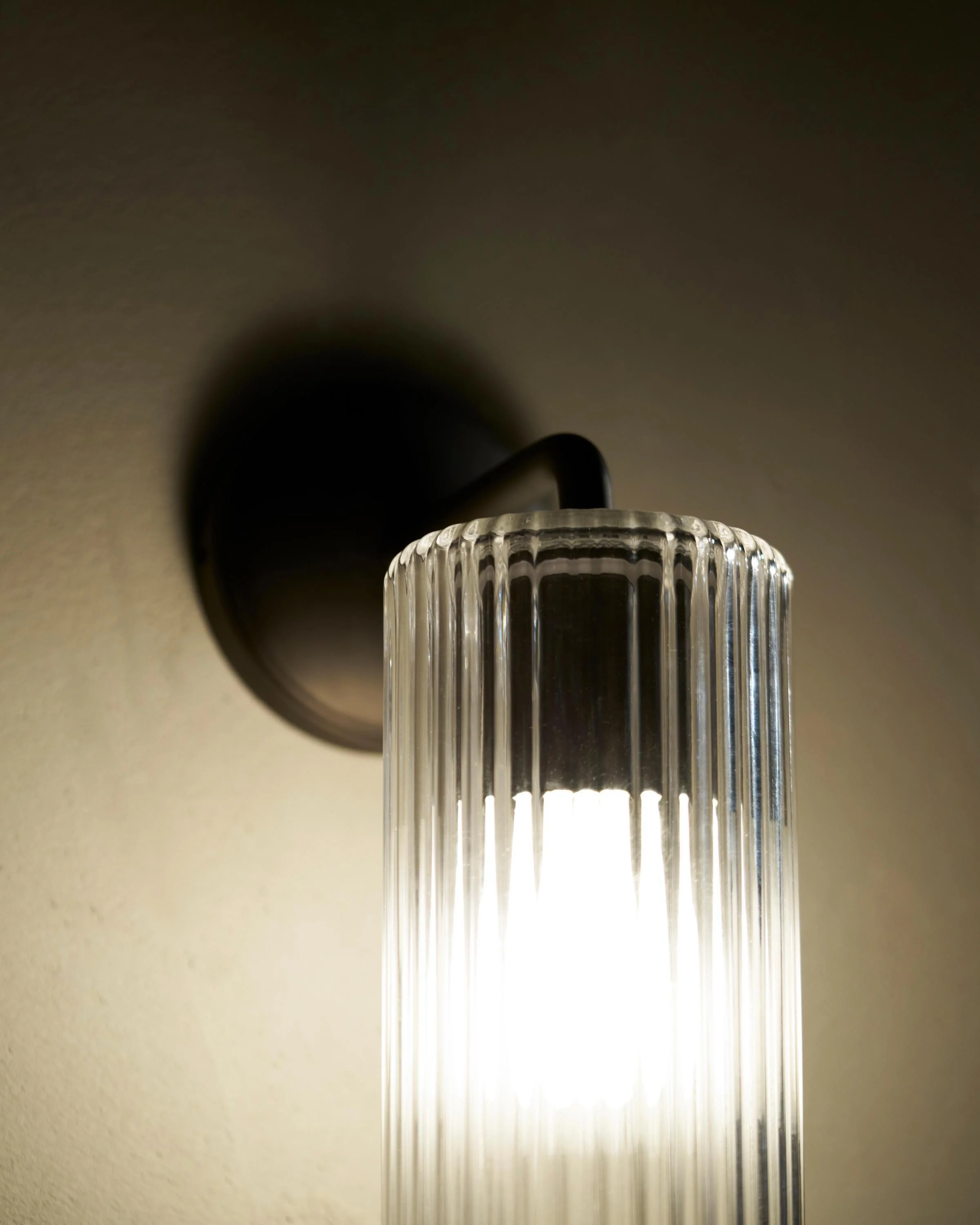 Claremont Large Wall Light Fluted Glass - Bronze - Image 4