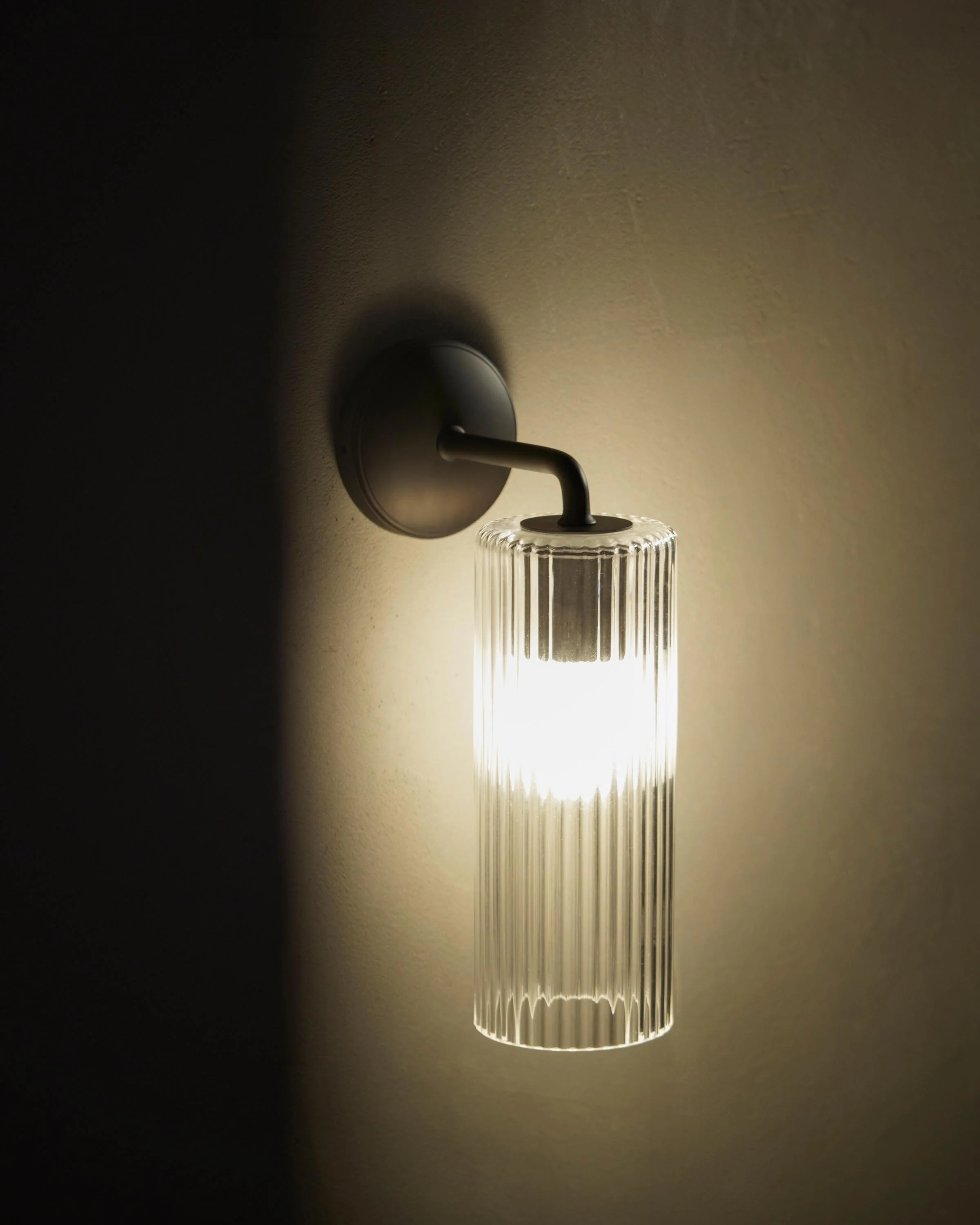 Claremont Large Wall Light Fluted Glass - Bronze - Image 5