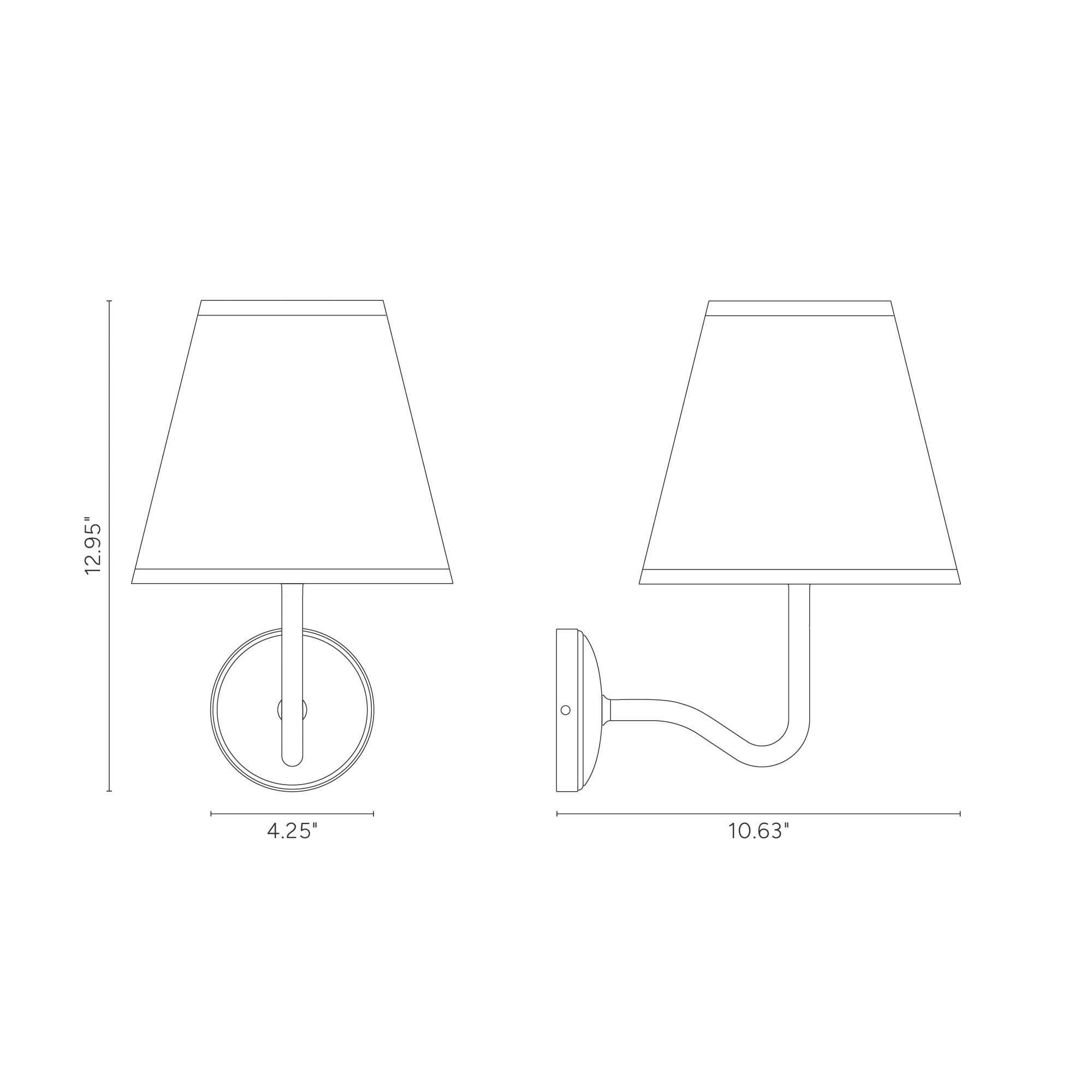 Malvern Large Wall Light Natural Beige - Antique Brass - Image 3