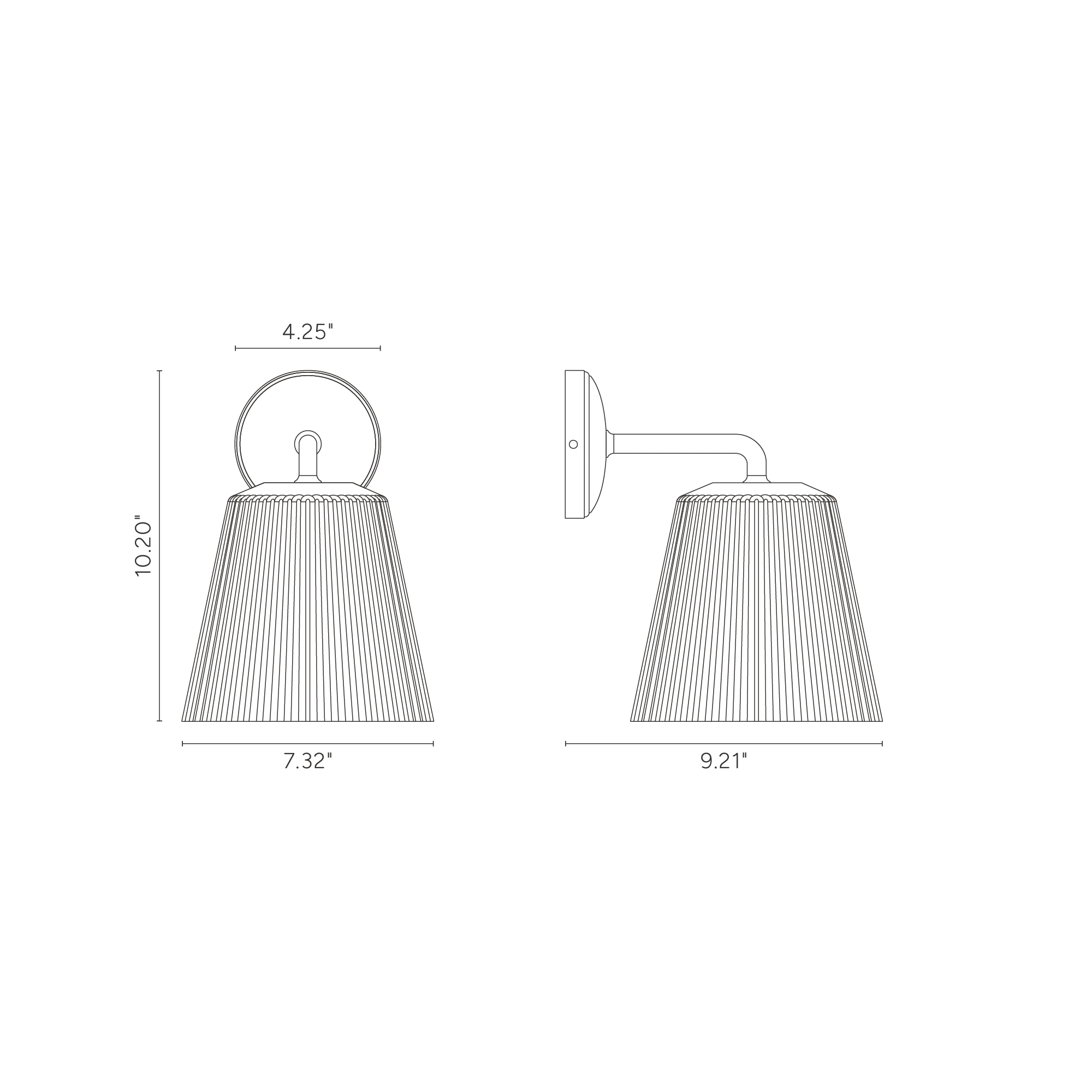Richmond Large Wall Light Fluted Glass - Polished Nickel - Image 5
