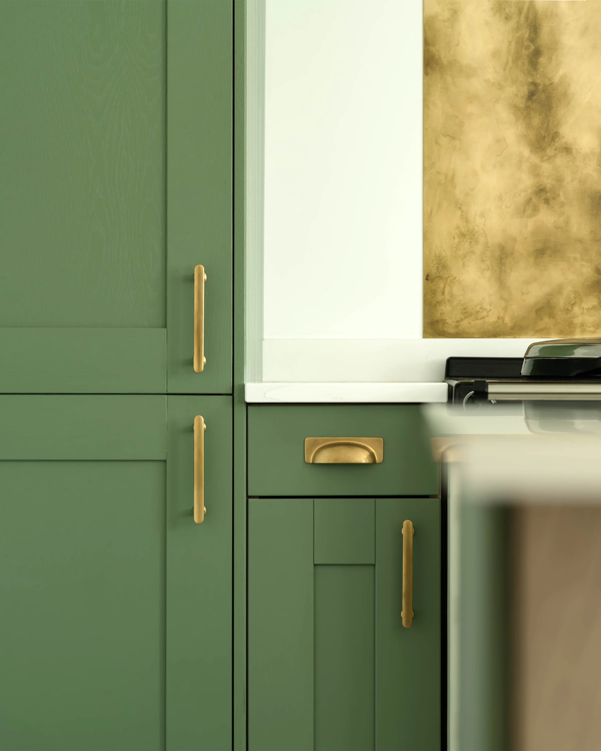 Milliner Cabinet Handle Small - Antique Brass - Image 3