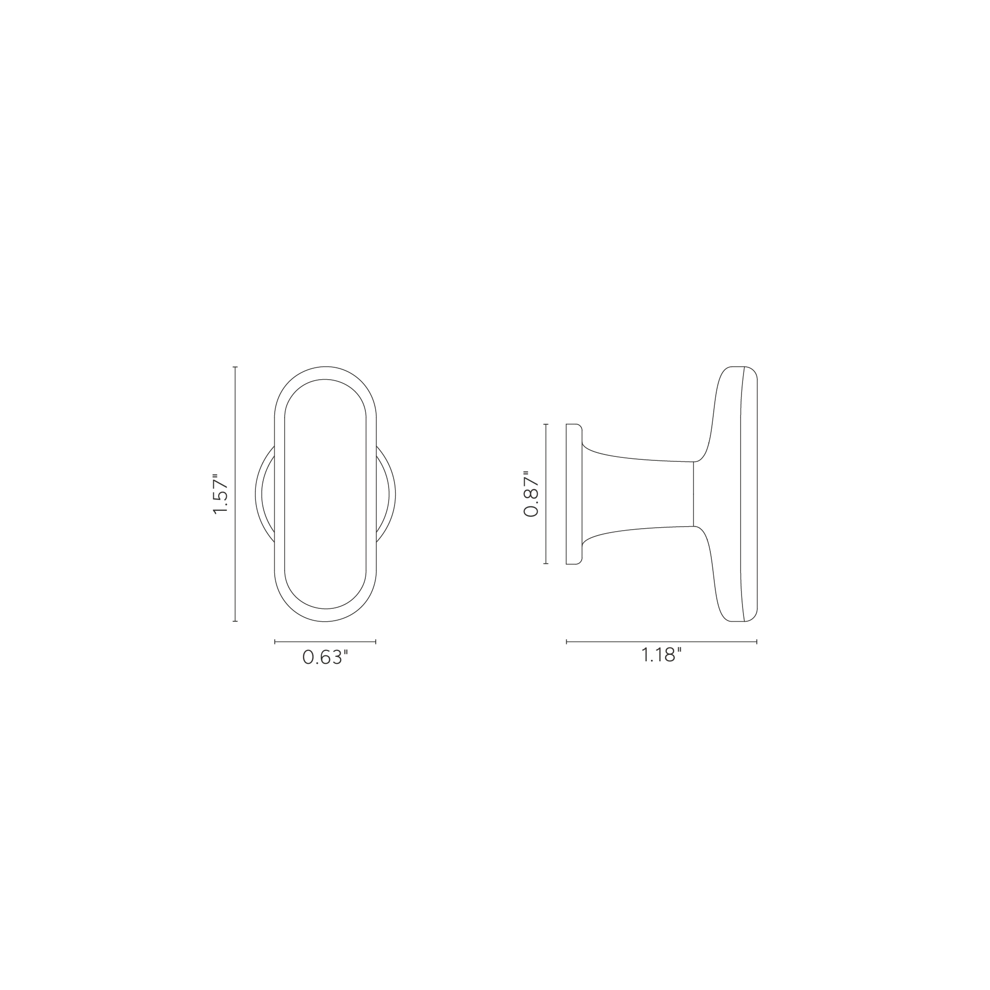 Milliner Cabinet Knob Medium - Bronze - Image 2