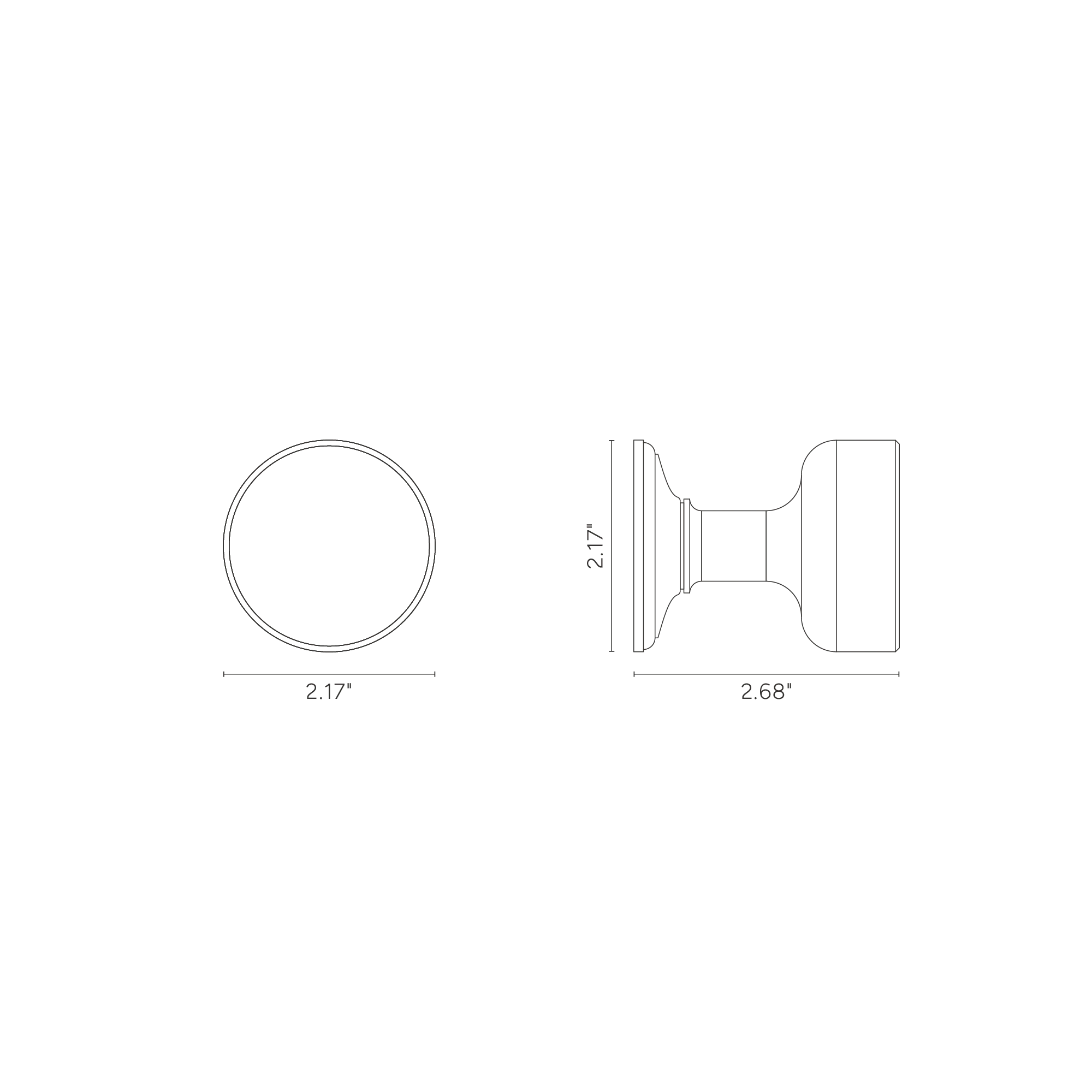 Onslow Unsprung Passage Door Knob Set - Bronze - Image 3