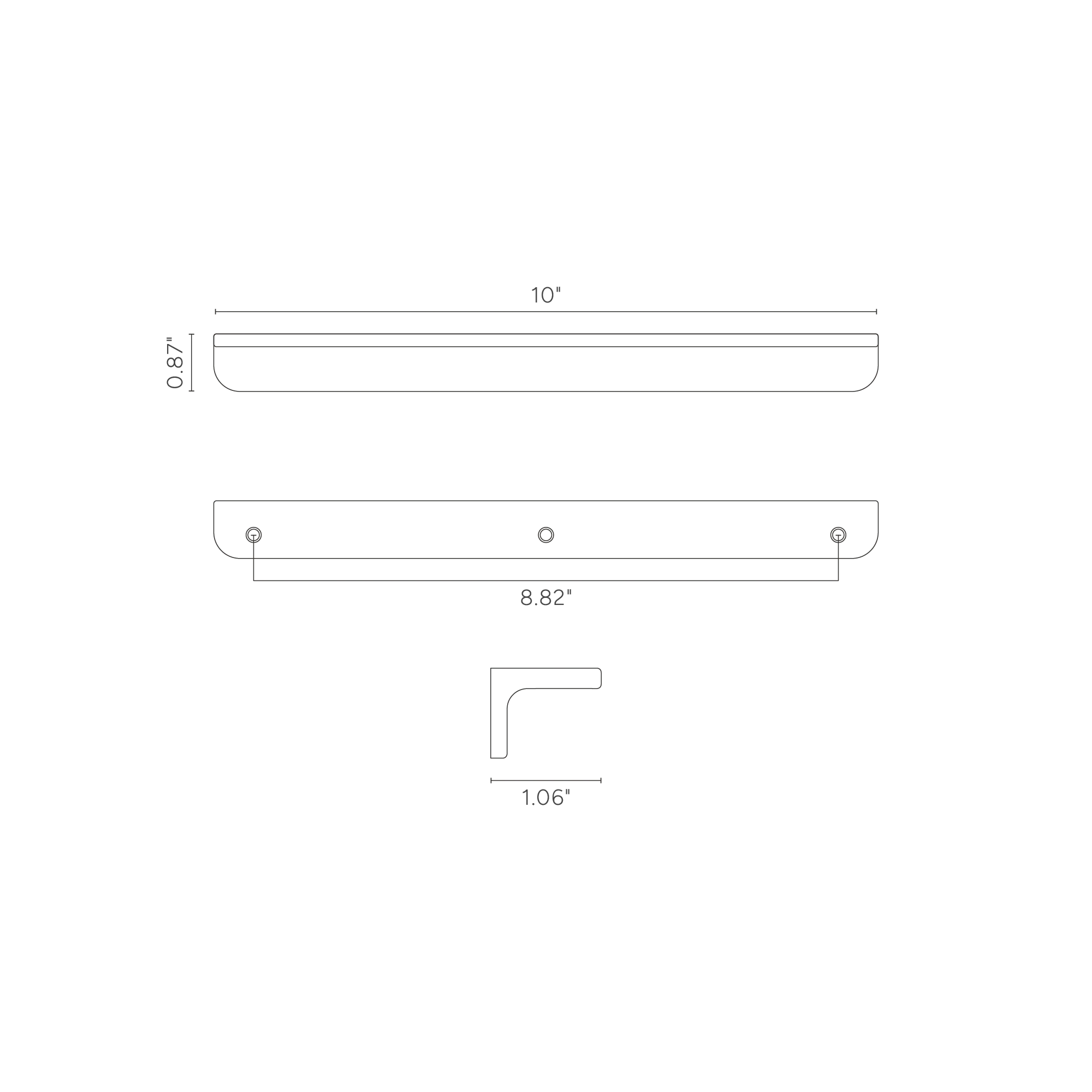 Oxford Cabinet Handle Medium - Polished Nickel - Image 6