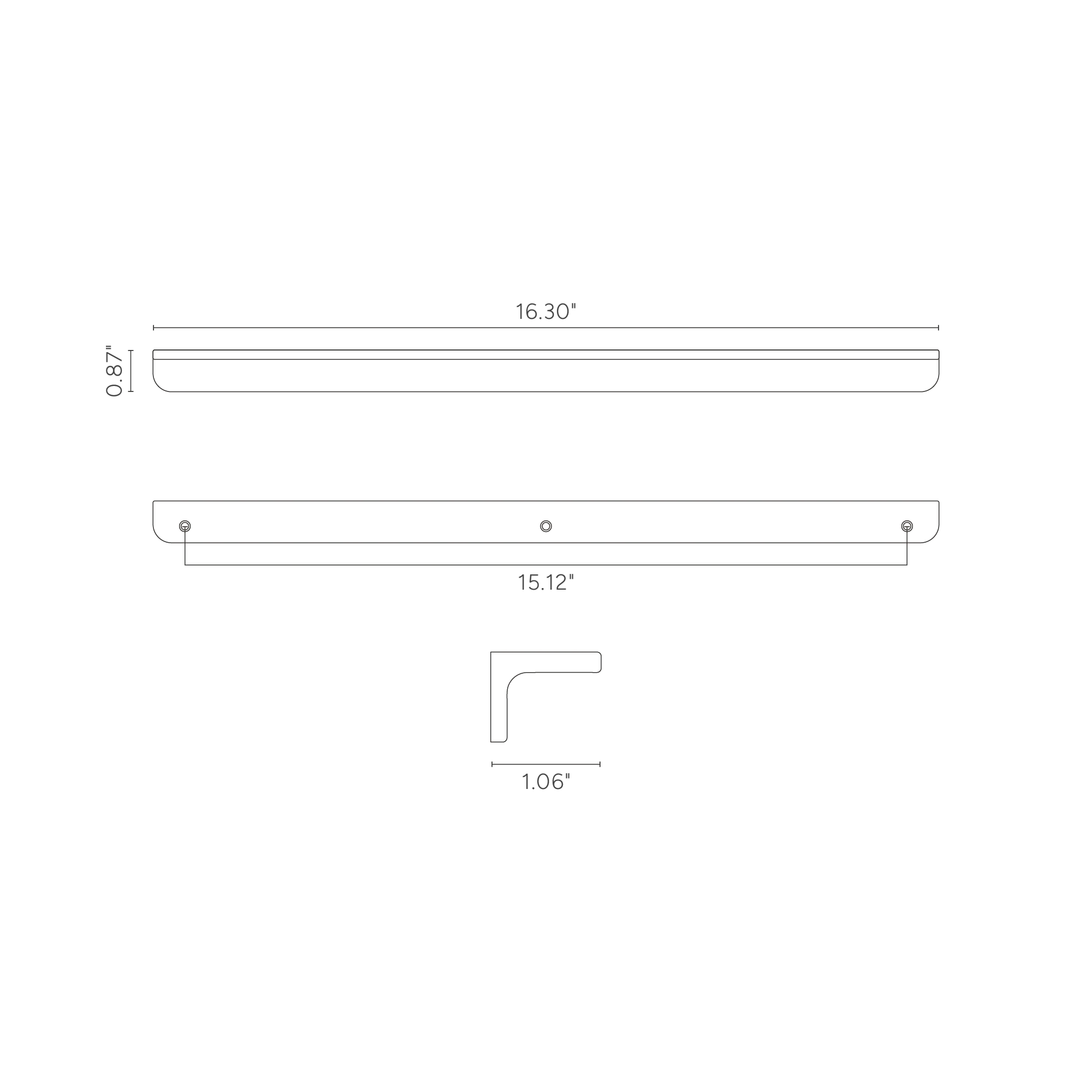 Oxford Cabinet Handle Large - Polished Nickel - Image 3