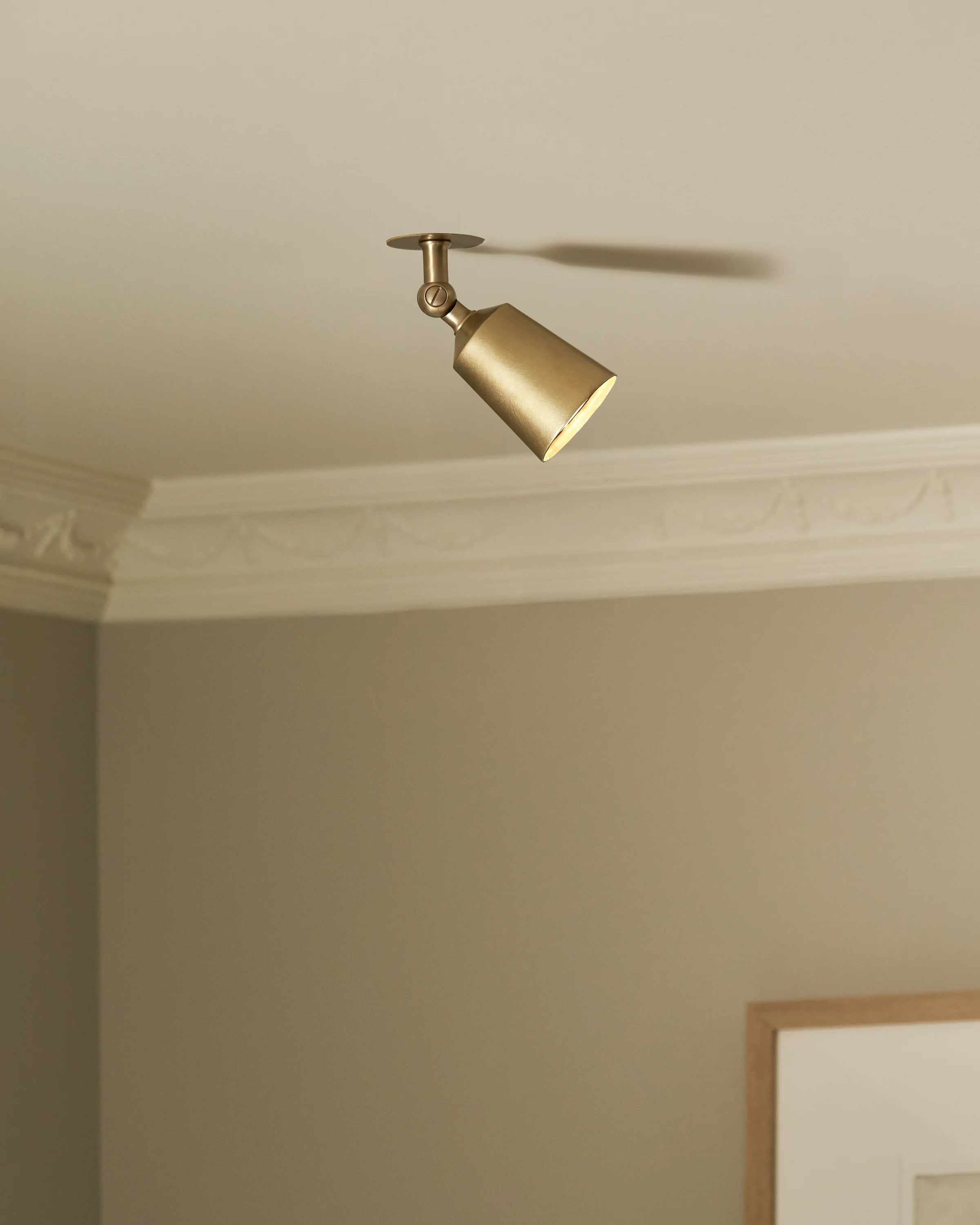 Perryn Single Medium Spotlight - Antique Brass - Image 4